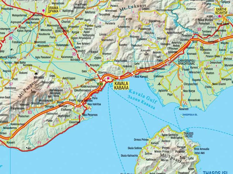 пътна карта на гърция