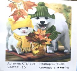 РИСУВАНЕ ПО НОМЕРА 30/40см. КУЧЕНЦА KTL1396