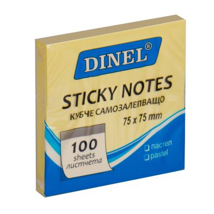 Кубче  СМЗЛ 100л. 75/75 ПАСТЕЛ ЖЪЛТО ДИНЕЛ