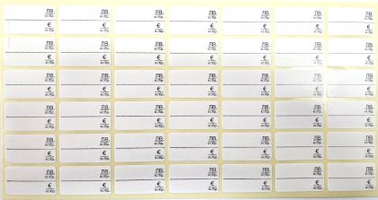 Етикети  17/30  ЛВ/ЕВРО БЕЛИ 10бр КОМПЛЕКТ