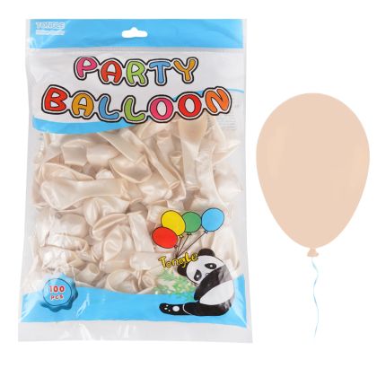 Балон  100бр  12.5см TONGLE МЕТАЛИК БЯЛ