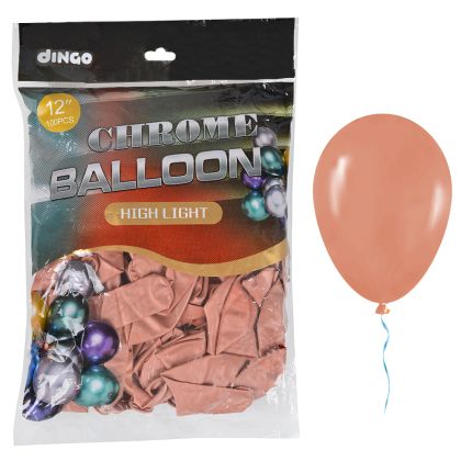 Балон  100бр  30см TONGLE ХРОМ РОЗОВО ЗЛАТО