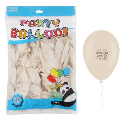 БАЛОН TONGLE 30см ЧЕСТИТА СВАТБА 100бр