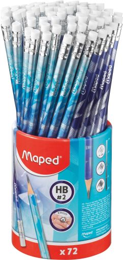 Молив  МАПЕД триъгълен  - НВ + ГУМА ДЕКО !!!