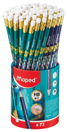 Молив МАПЕД  триъгълен ENERGY  НВ + гума  !!!