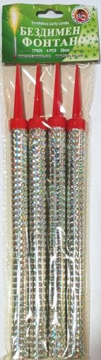 Свещи за торта  4бр.  20 см ФОНТАН TP020N !!!