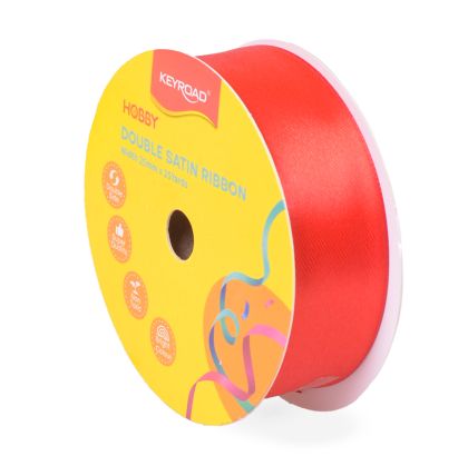 ЛЕНТА САТЕН 25мм*25ярда KR990032 ЧЕРВЕНА