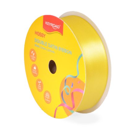 ЛЕНТА САТЕН 25мм*25ярда KR990034 ЖЪЛТА