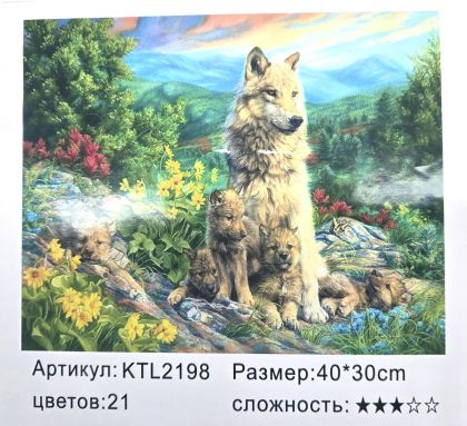 РИСУВАНЕ ПО НОМЕРА 30/40см. ВЪЛЦИ KTL2198