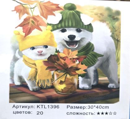 РИСУВАНЕ ПО НОМЕРА 30/40см. КУЧЕНЦА KTL1396