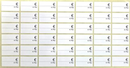 Етикети  17/30  ЕВРО  БЕЛИ 10бр КОМПЛЕКТ !!!