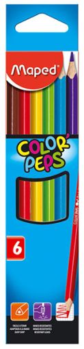Цветни моливи МАПЕД  6 Цвята  ДЪЛГИ  !!!