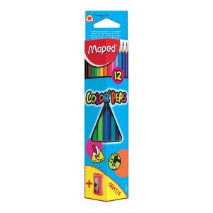 Цветни моливи  МАПЕД  12цв. + острилка  !!!