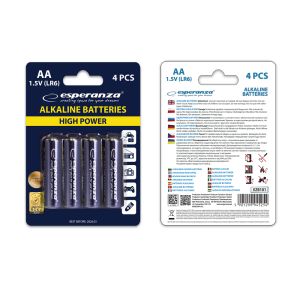 Батерии Алкални  ESPERANZA 4бл блистер АА  LR6