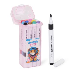 Маркери АКРИЛНИ YALONG YL245112-12  12 цвята