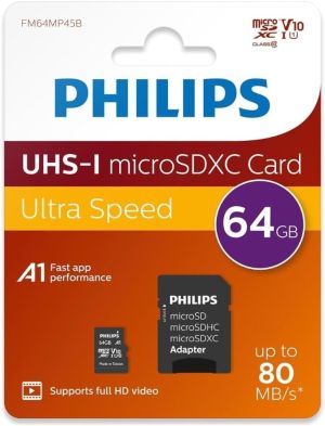 Памет MICRO SD ФИЛИПС  64GB  !!!