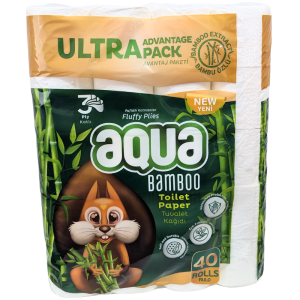 Тоалетна хартия 40бр. AQUA BAMBU Комплект  !!!