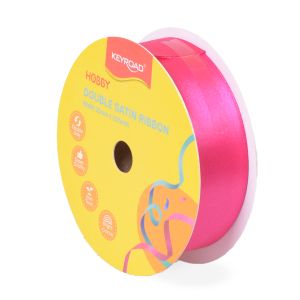 ЛЕНТА САТЕН 25мм*25ярда KR990035 РОЗОВА