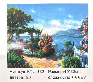 РИСУВАНЕ ПО НОМЕРА 30/40см.ПЕЙЗАЖ KTL1332
