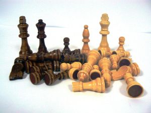 Фигури за шах Дървени  ГОЛЕМИ  в плик