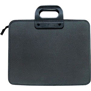 Чанта  ПВЦ плътна с 2 прегради с цип- черна